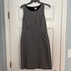 J. Crew Gray Suiting Dress